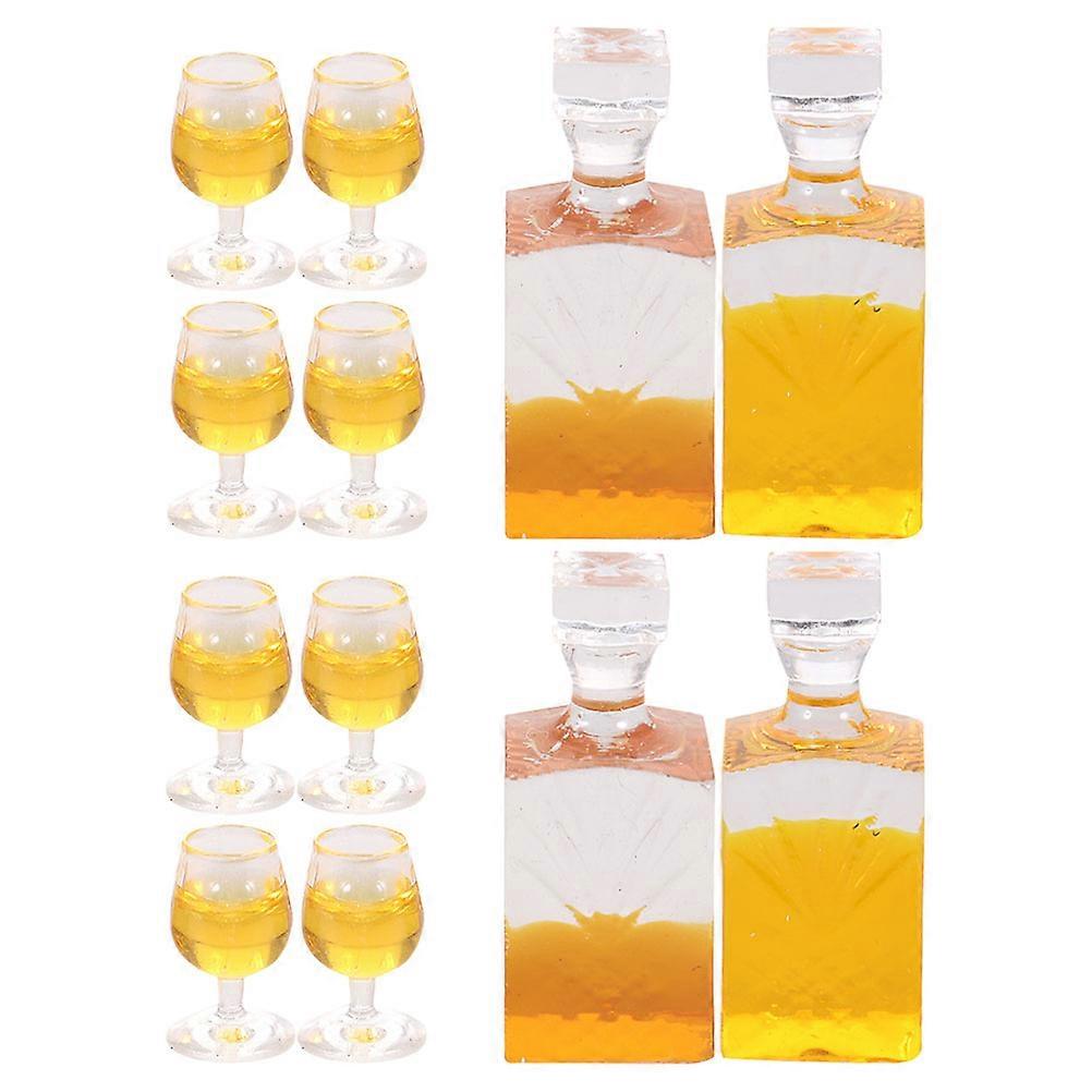 4 Sets Miniature Bottles Realistic Decor for Dollhouse Accessories, Mini Models for Kitchen Play and Photography, Smooth Finish