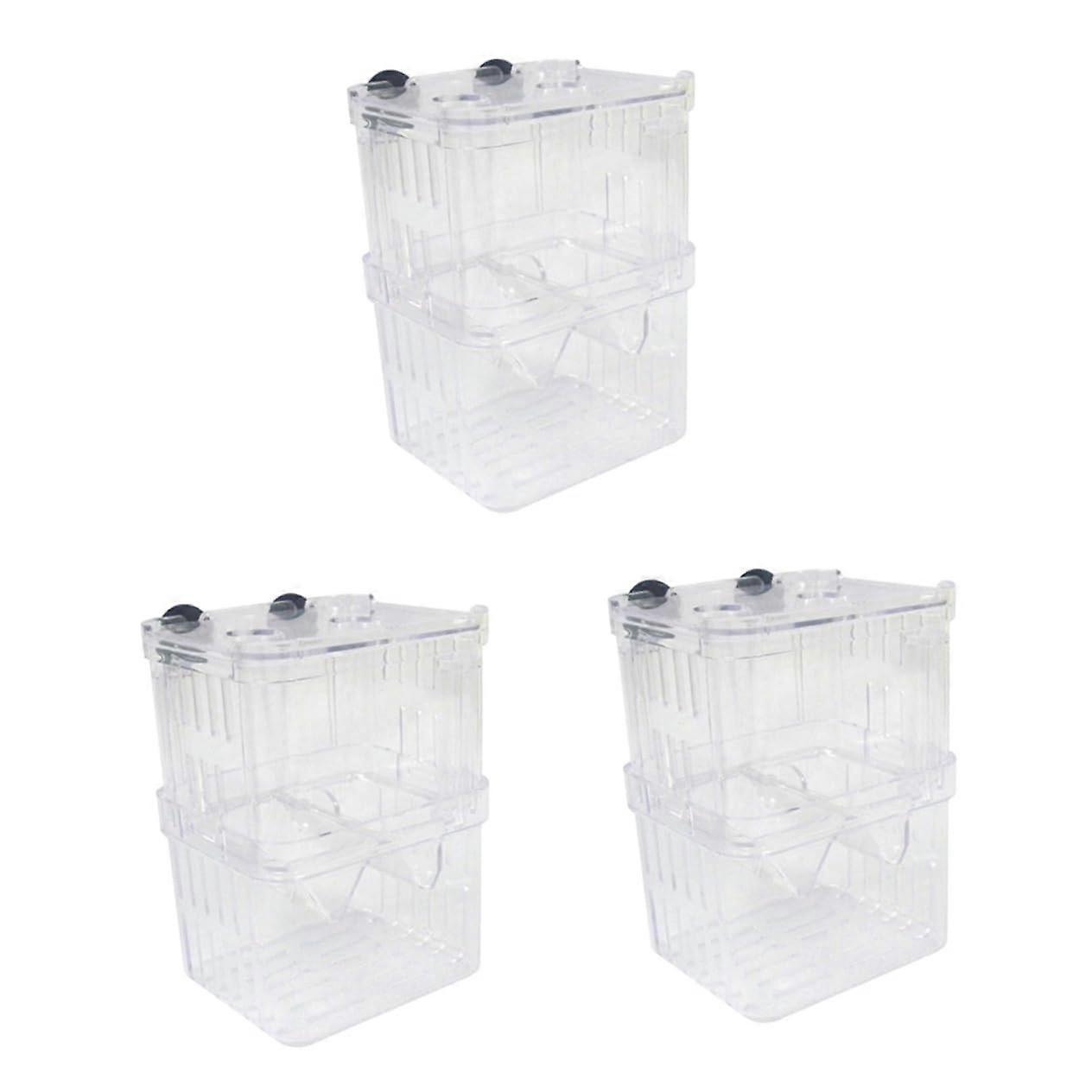 3pcs Fish Incubator Nesting Cage for Fish Spawning Nest Breeding Tank Aquarium Incubator Aquarium Isolation Case Plastic Transparent