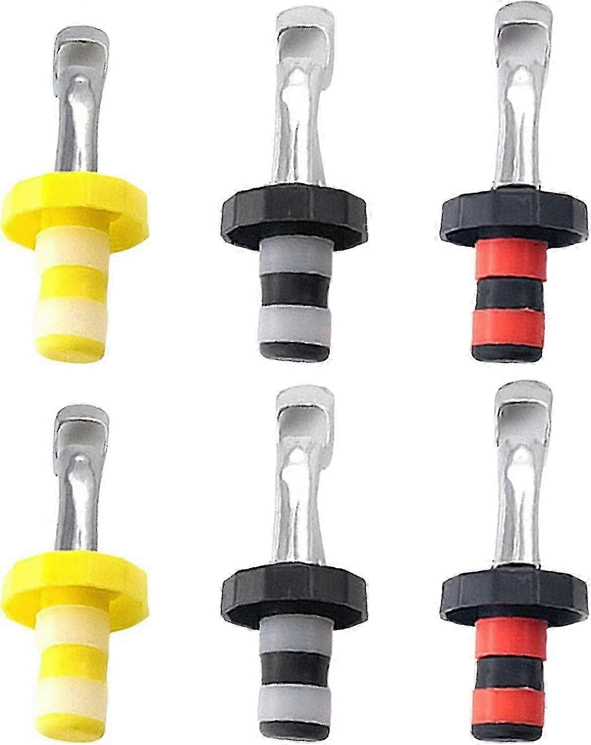 Pack Silicone Wine Bottle Stopper(yellow+black+red)