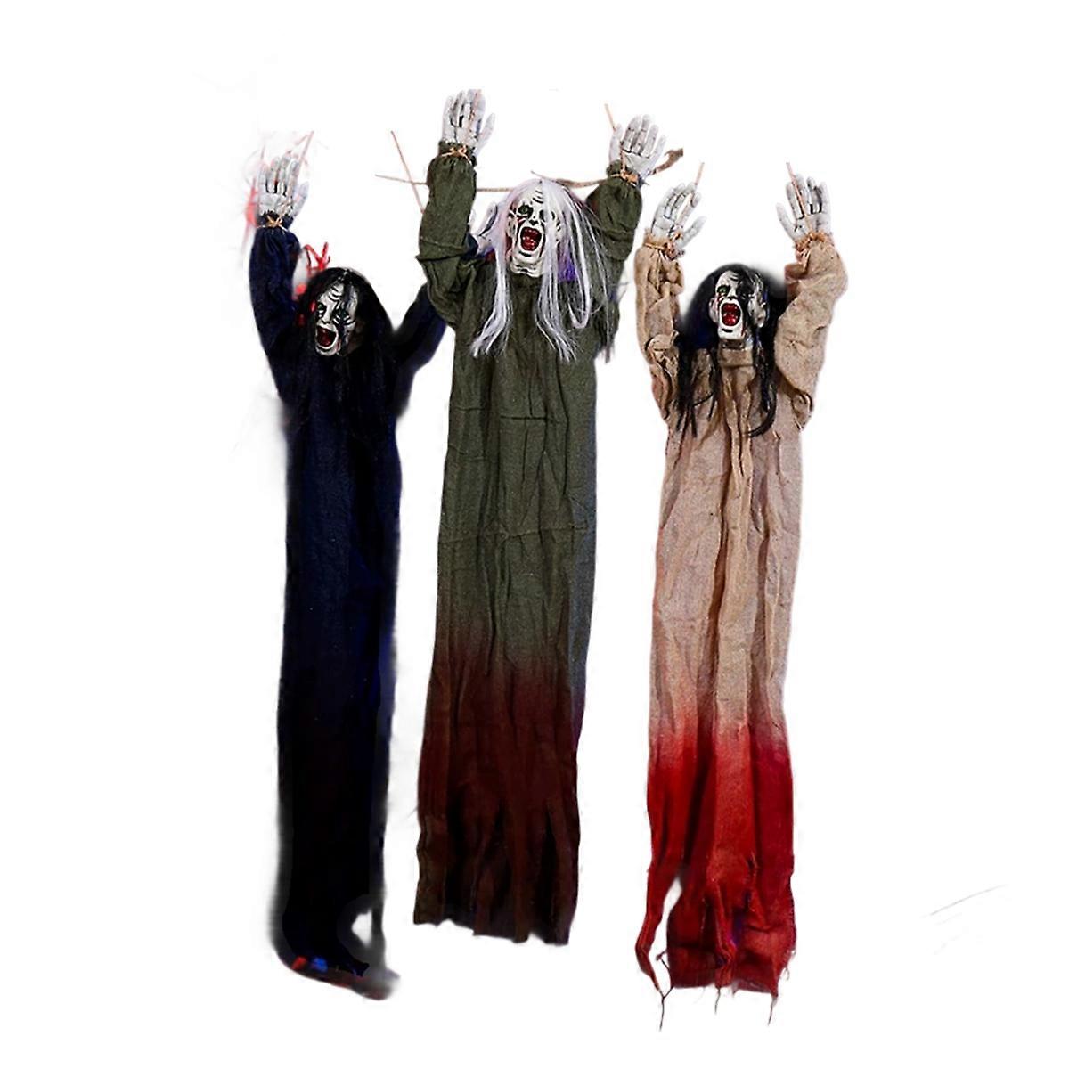 3 Pack Halloween Decorations Hanging Ghost Skeletons Decor