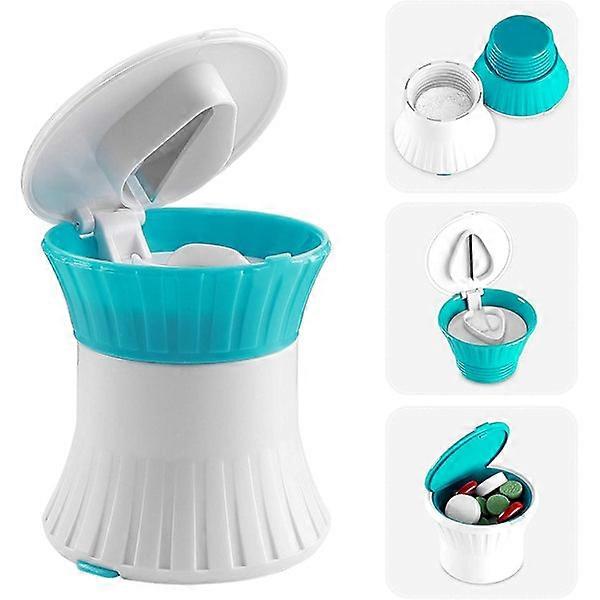 Pill Boxes 3 in 1 Pill Cutter Pill Box with Crusher