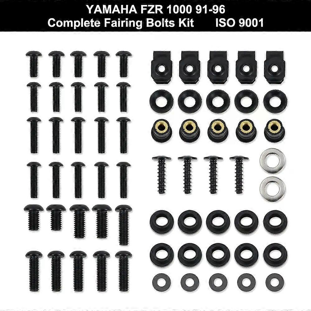 Fit For Yamaha FZR 1000 1991-1996 Complete Fairing Bolts kit Stainless Steel Covering Bolt Fairing Clips Nuts