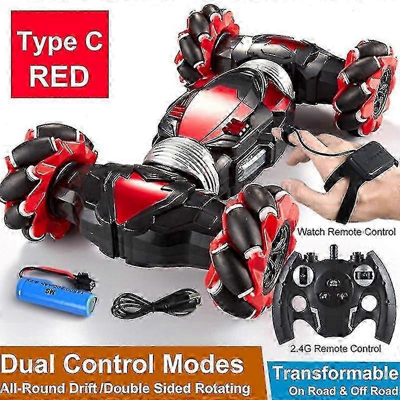 Remote Control Stunt Car Gesture Induction Twisting Off-road Cars L...