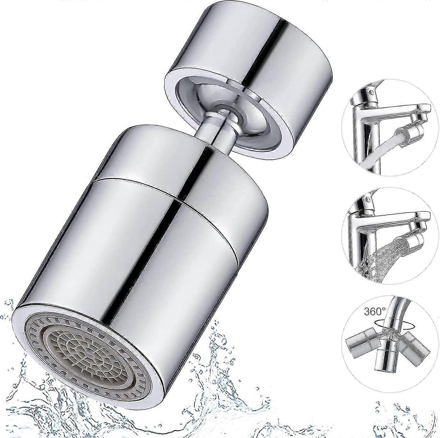 One faucet aerator with dual modes, saving 30%-70% water and rotatable 360 degrees