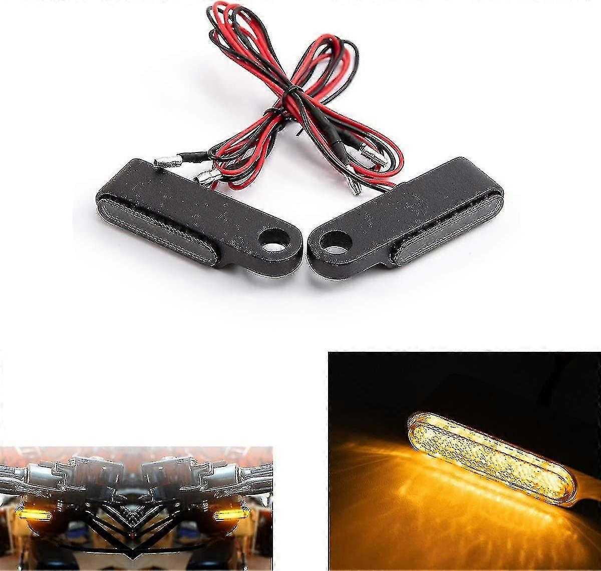 Motorcycle turn signals, 2 pieces, energy-efficient and easy to install, suitable for a variety of 12V models