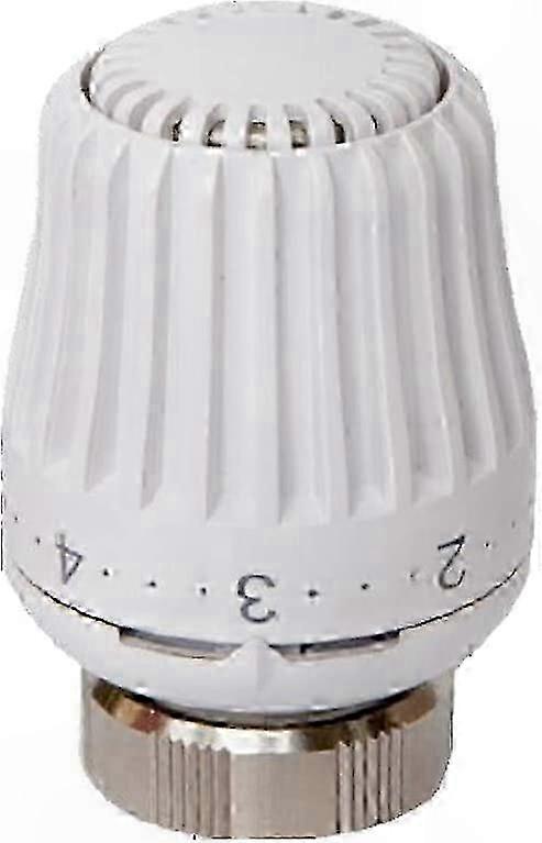 White Thermostatic Head with M30x1.5 Sensor Connection and 11.8-12mm Stroke