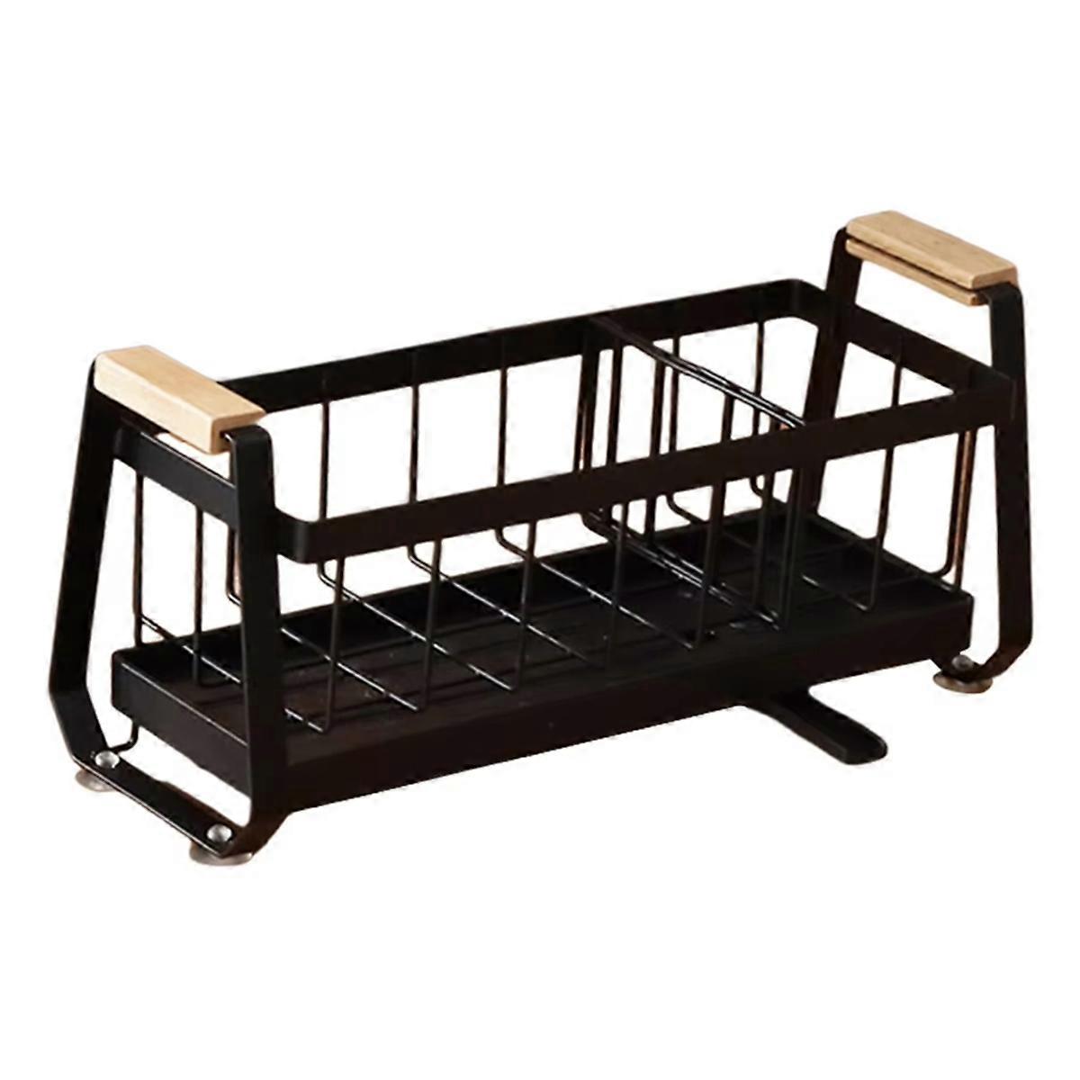 Kitchen Sink Sponge Holder Soap Dish Rack Drainer Multifunctional Countertop Sink, for Home Decor Storage B