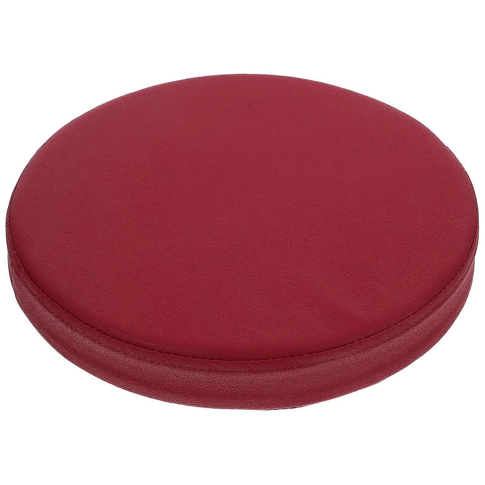 Round Seat Pads For Dining Chairs Floor Cushion Indoor Use Durability Classic Style Dark Red 34.00X34.00X5.00cm 1Pcs