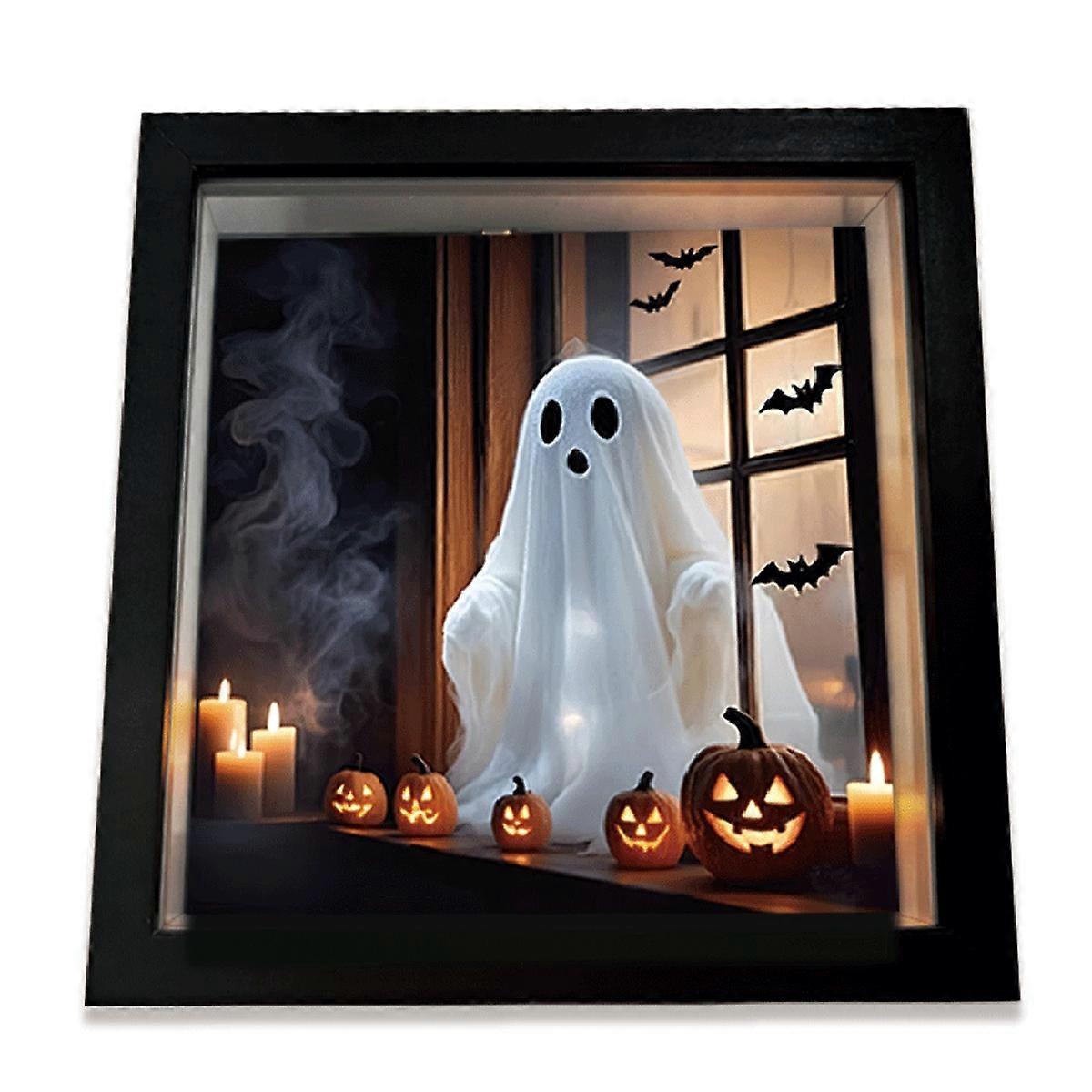 Ghost Doll Light Ghost Emerging From Window Night Lamp for Cozy Halloween-Themed Home Decor Adding A Soft and Eerie Glow