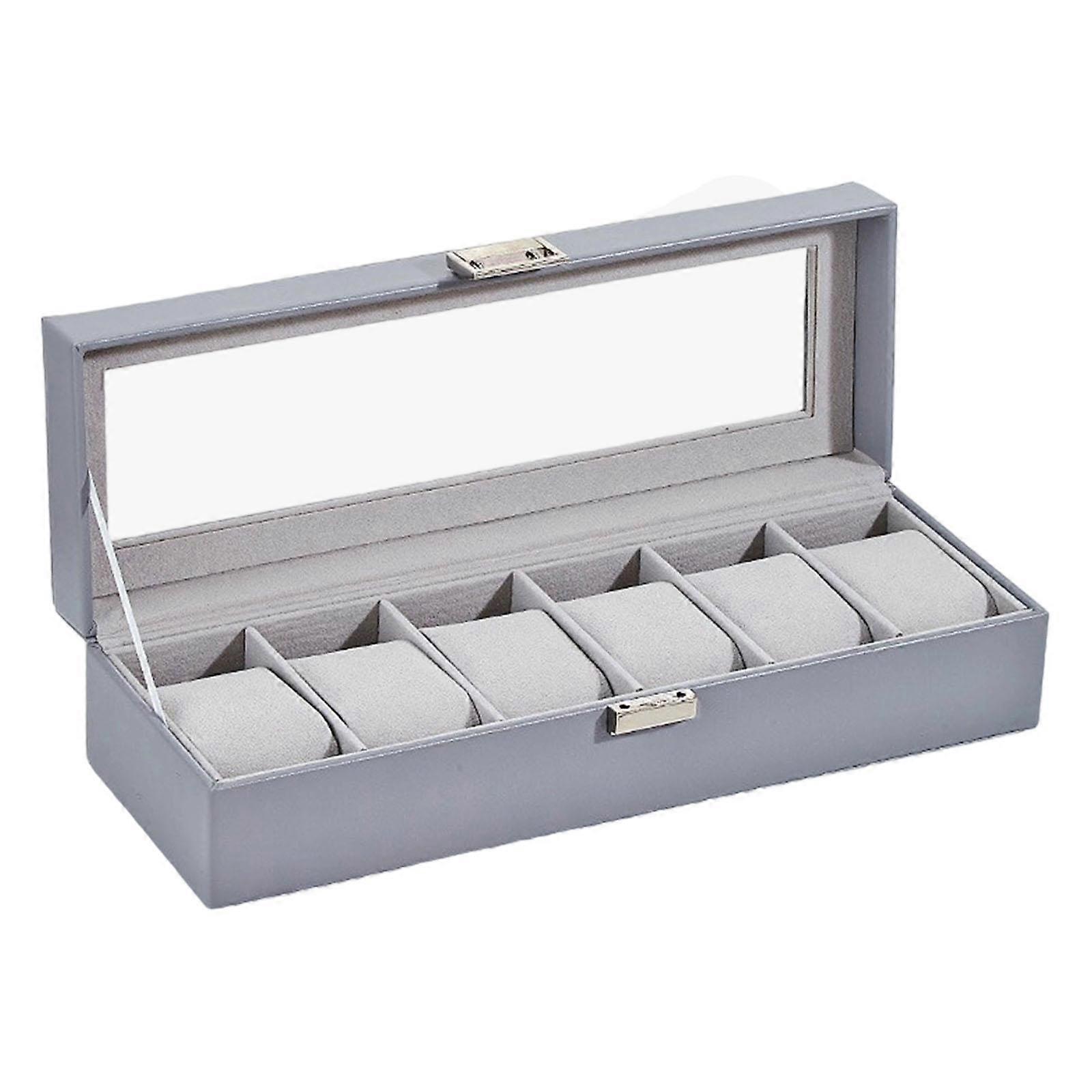 Watch Display Case Watch Display Storage Box with Large Clear Lid Dustproof