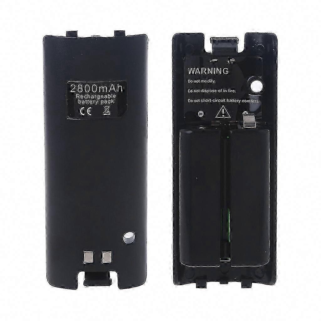 2pcs Black White Rechargeable Battery For Wii Game Console Accessories 2800mah-Yvan