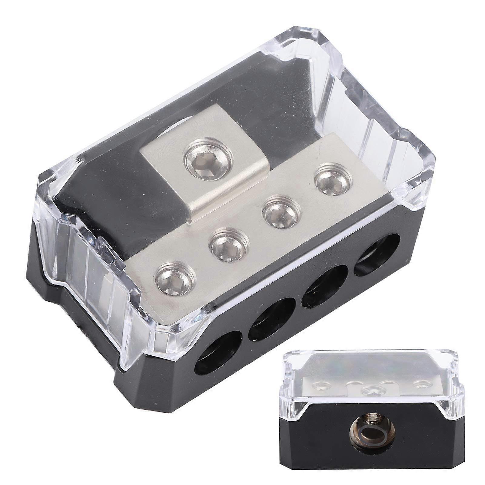 Powering Distribution Block 1Channel Output Panel, 4Lane Car Audio Power Supply Distribution for Stereo Amplifier