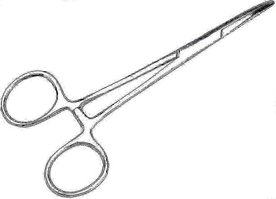 Stainless Steel Pet Ear Hair Removal Tweezers with Curved Tips for Dog Ear Cleaning and Hemostat Forceps