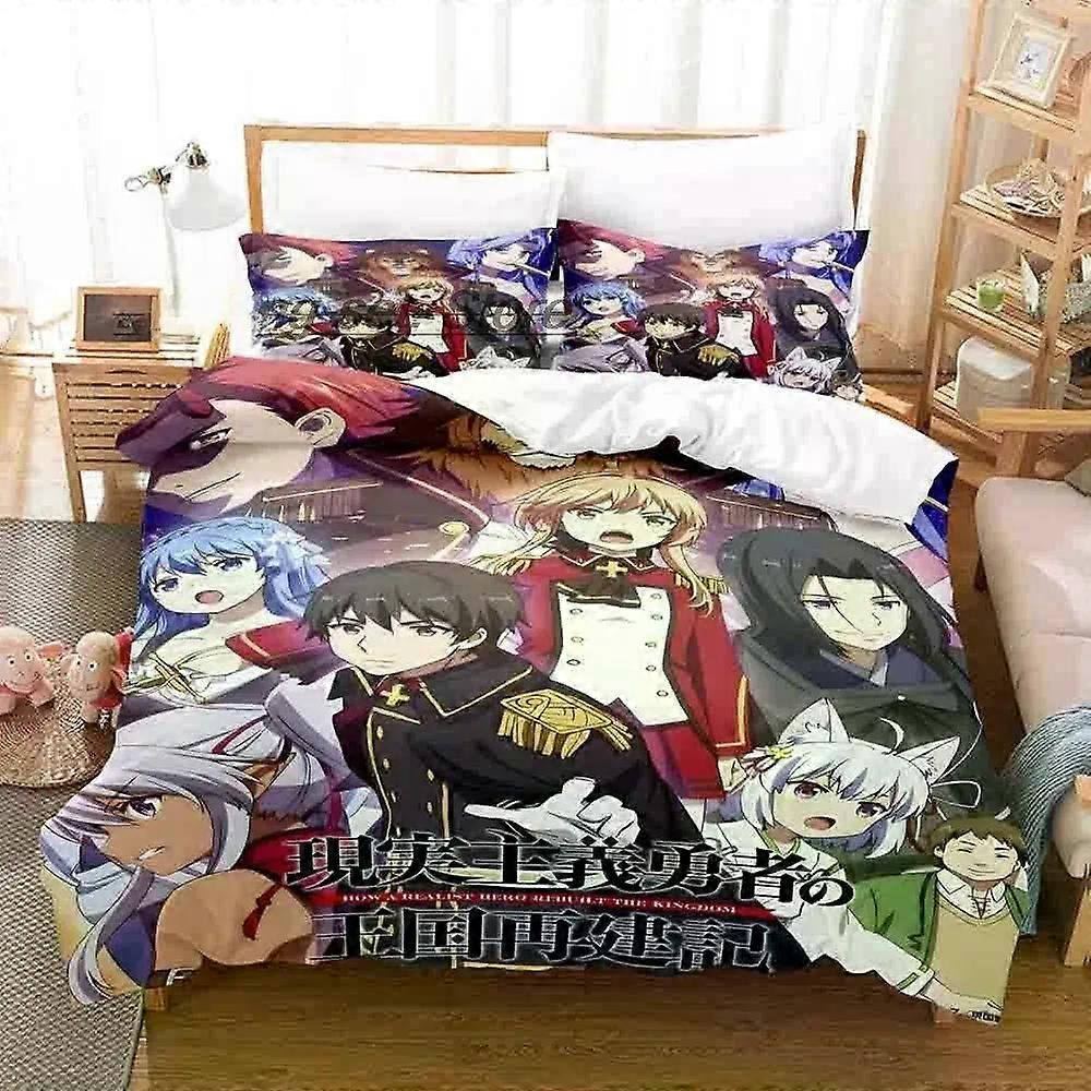 TE1635 Jak realistyczny bohater odbudował Królestwo Komplet pościeli Pojedynczy pojedynczy podwójny Full Queen King Size Zestaw pościeli Zestawy poszewek na kołdry do sypialni dla dorosłych dzieci