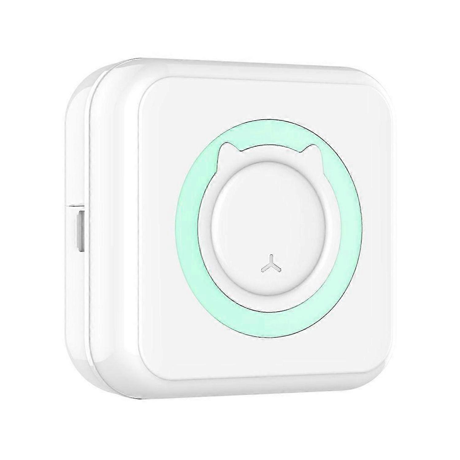 Mini Thermal Printer Portable Wireless Bluetooth Inkless Printer for Photos Receipts Notes Memo Labels Green