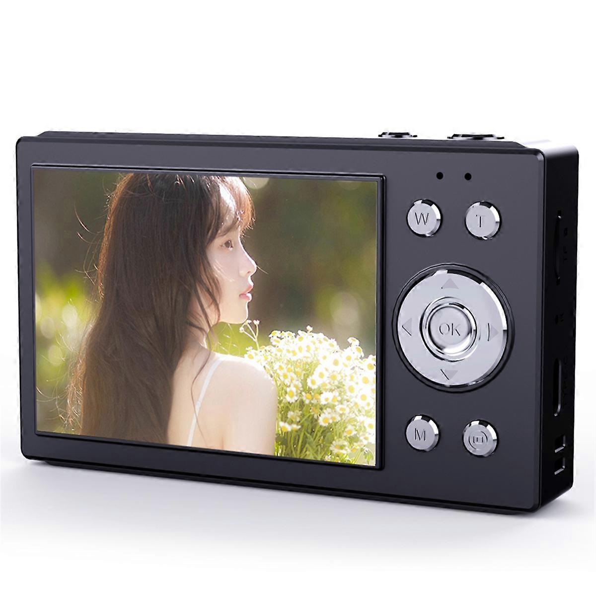 4K CCD Digital Camera 64MP Wifi Digital Video Camera 16X Digital Zoom with 2.8inch Screen for Beginner Black