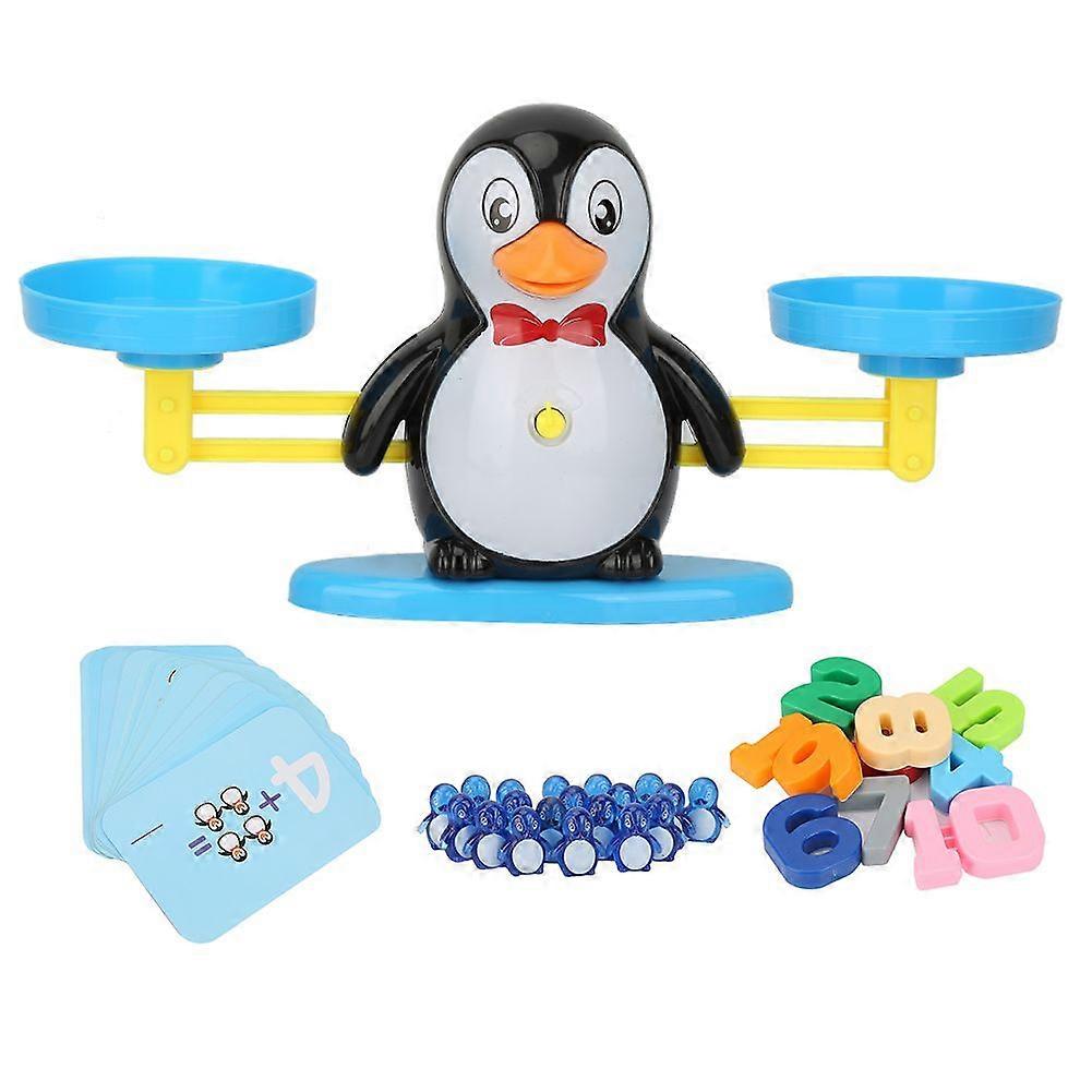 Match Balancing Scale Children Number Add Subtraction Game Kids Educational Toy (Penguin)
