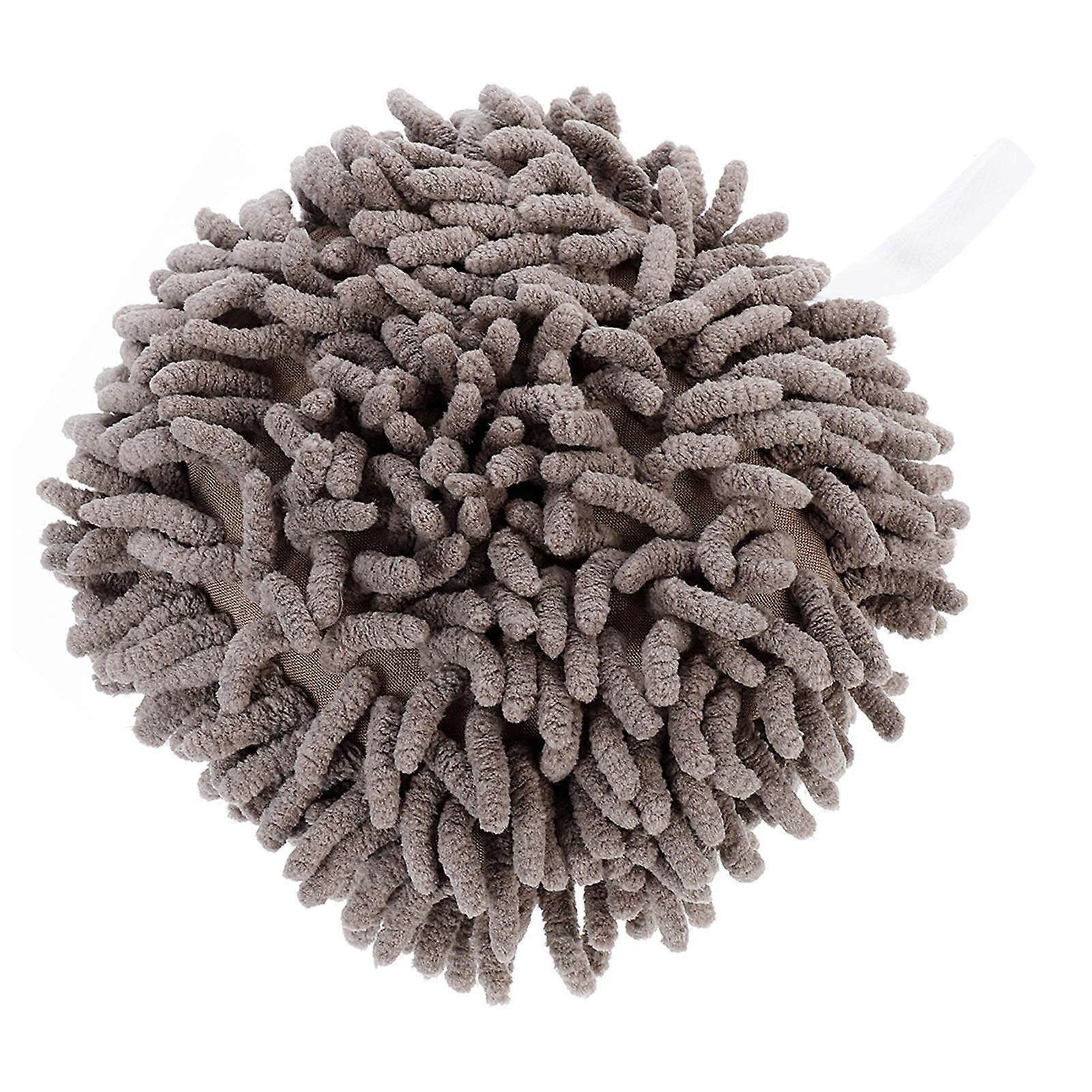 Creative Spherical Hanging Hand Towel Ball for Household Use Grey