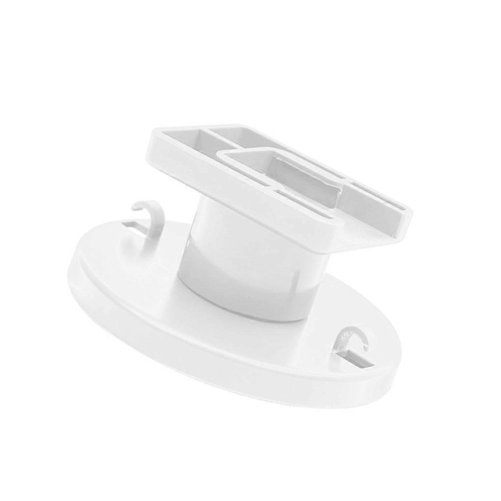 Power Outlet Holder Rotatable Wall Mounted Socket Fixer Plastic Power Strip Support Rack, White