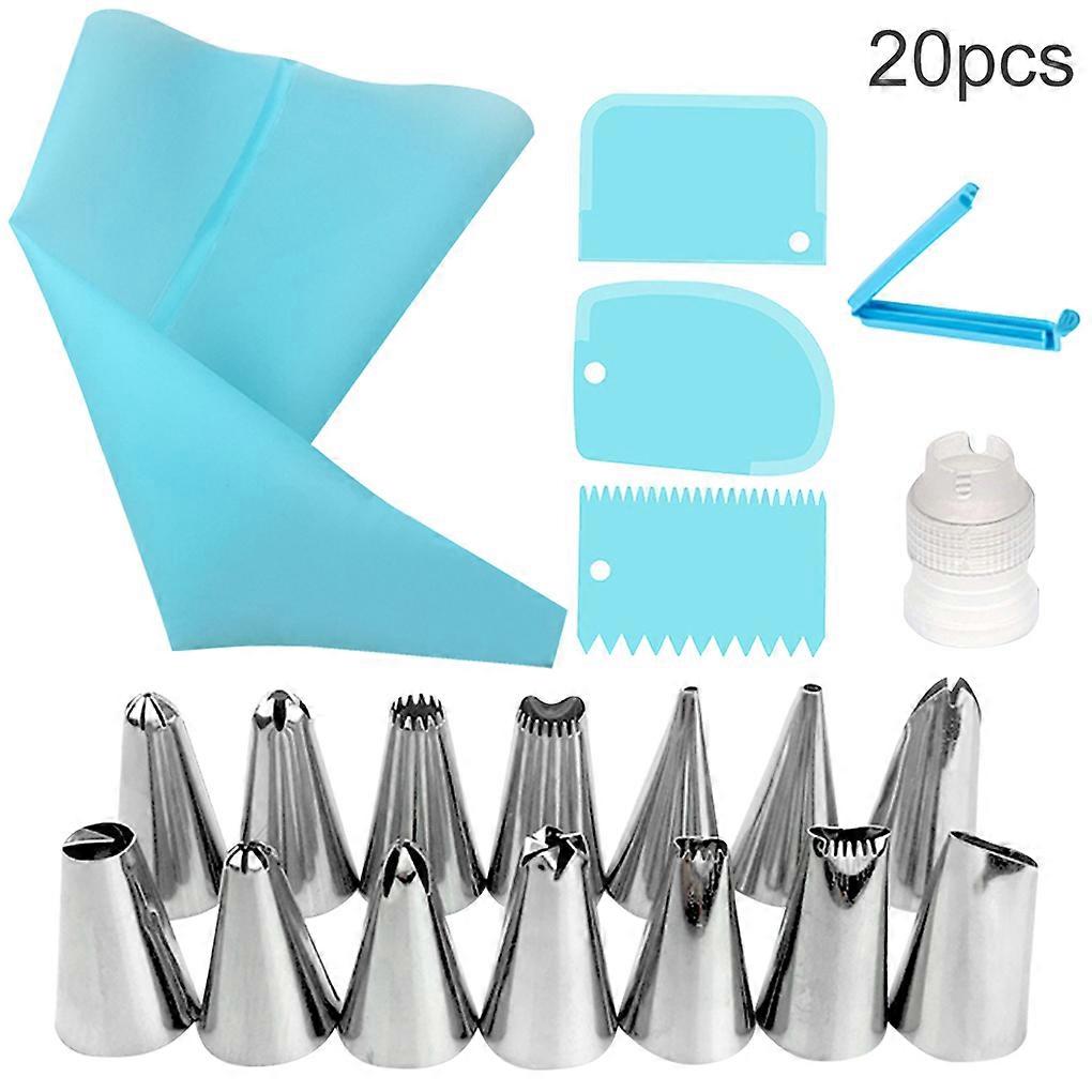20Pcs/Set Baking Flower Icing Piping Tips Nozzles Kit Cake Decorating Tool