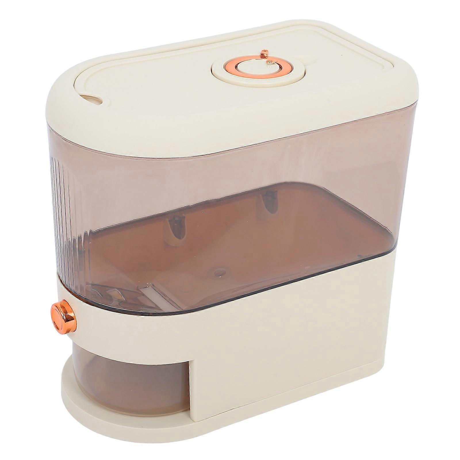 Airtight Seal Rice Container For Kitchen Storage Container Accurate Measurement Translucent Gray 30.50X28.00X17.50CM Dispensing 1Pcs