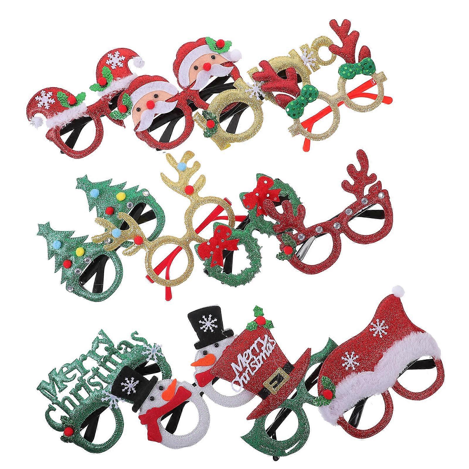 Christmas Glasses Frames Reusable for Party 48Pcs Assorted Color Plastic Eyewear