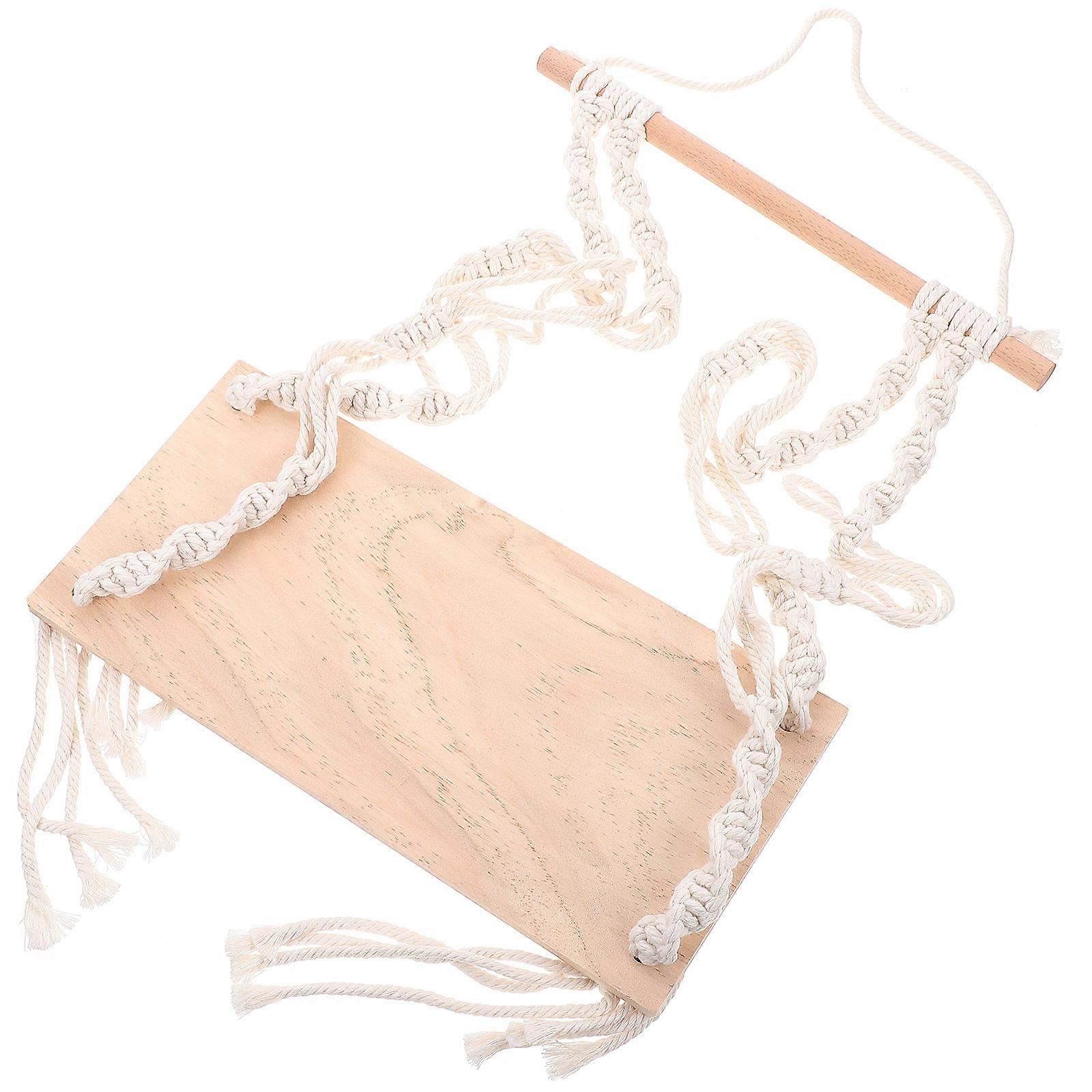 Home Wall-Mounted Shelf Cotton Rope Holder for Storage Use 1Set