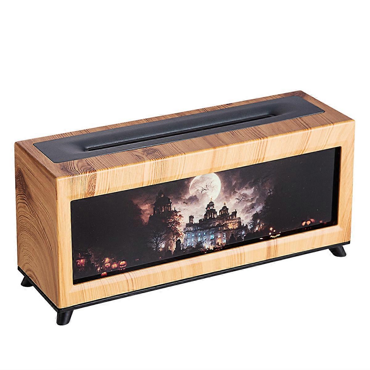 Haunted Castle Wood Grain Humidifier for Home Office (EU) A
