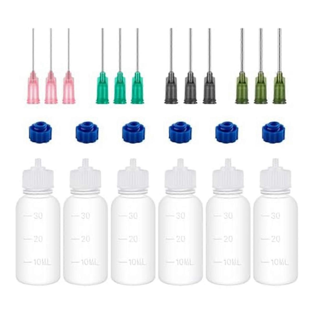 6PCS Glue Applicators Bottles, with Blunt Needle Tip