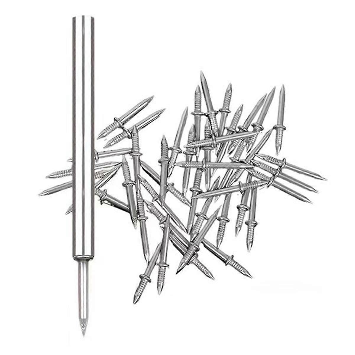 500Pcs Double-Head Skirting Seamless Nail with 5 Installation Tool