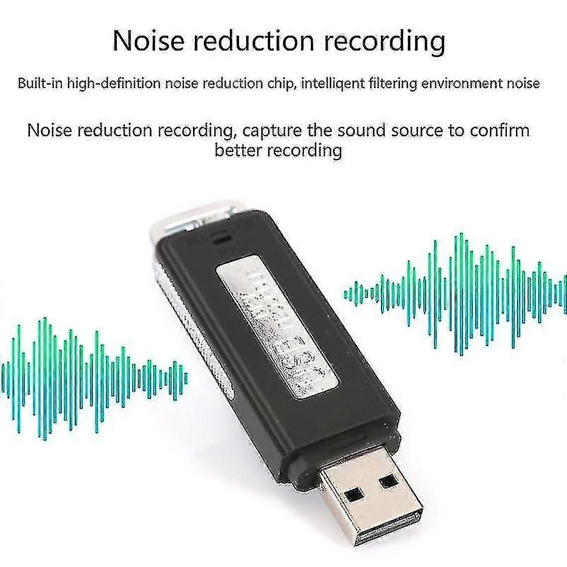 1pc 16gb Voice Activated Time Continuous Digital Recording Time Audio Voice Recorder