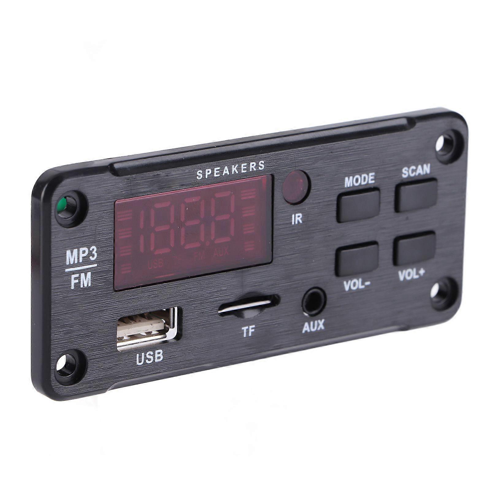 DC 6V12V Bluetooth 5.0 MP3 Decoder Module Digital Display Dual Decoding Wireless Audio Receiver Module with Remote Control