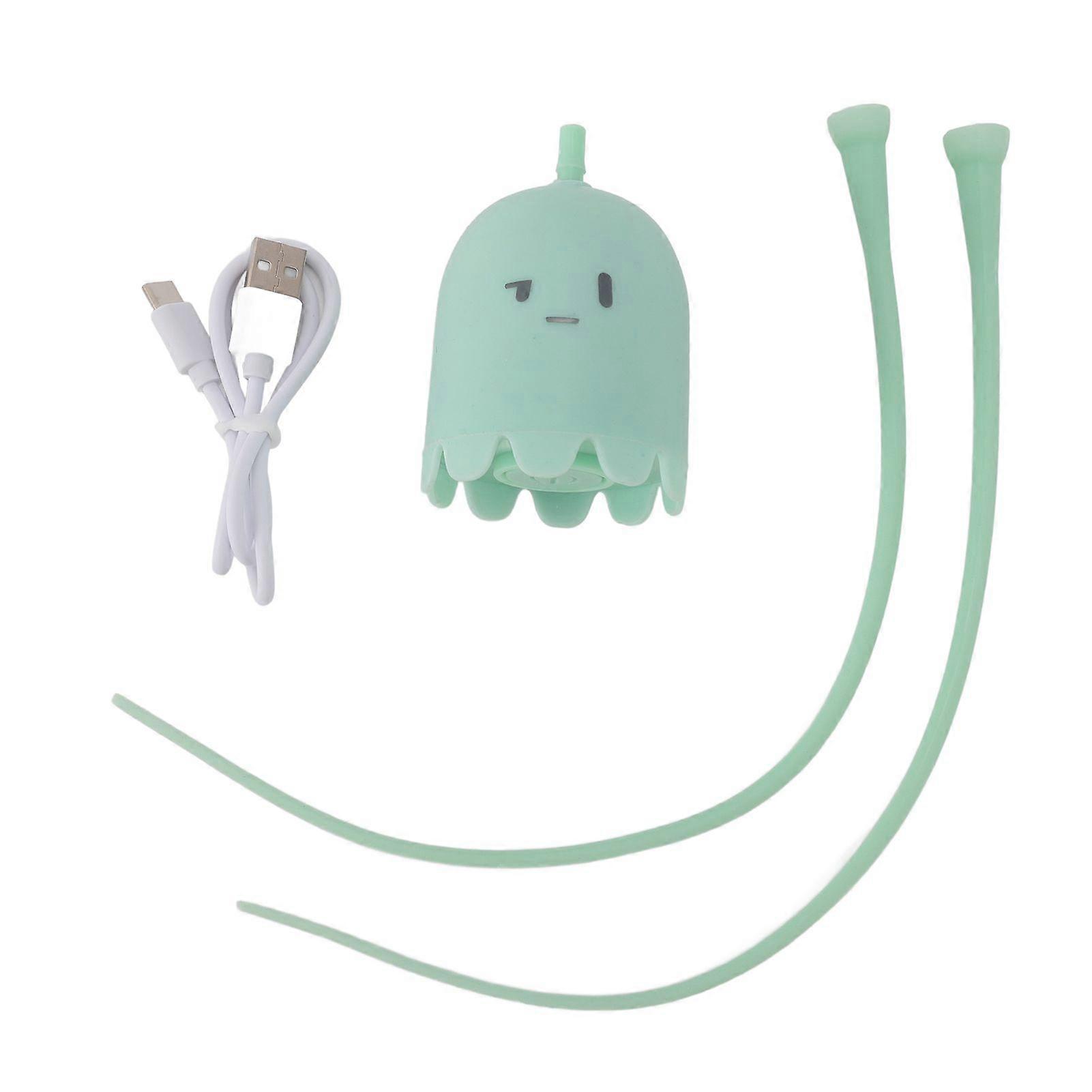 Electric Cat Toy Soft Silicone Interactive Cat Toy Self Play Autorotation Cat Wand Toy Kitten Chewing Toy Green