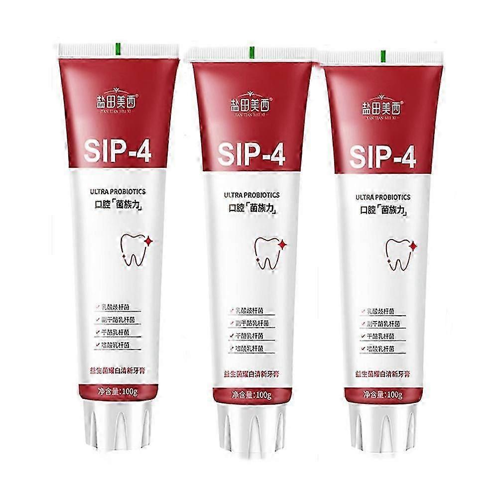 3x Sp-4 Probiotics Whitening Toothpaste Brightening Stain Removing Toothpaste New