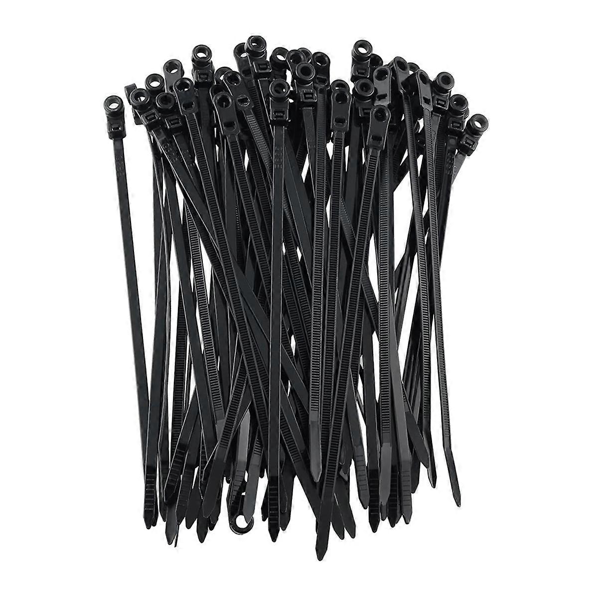 300Pcs Screw Hole Cable Ties Reusable Fixed Nylon Cable Ties