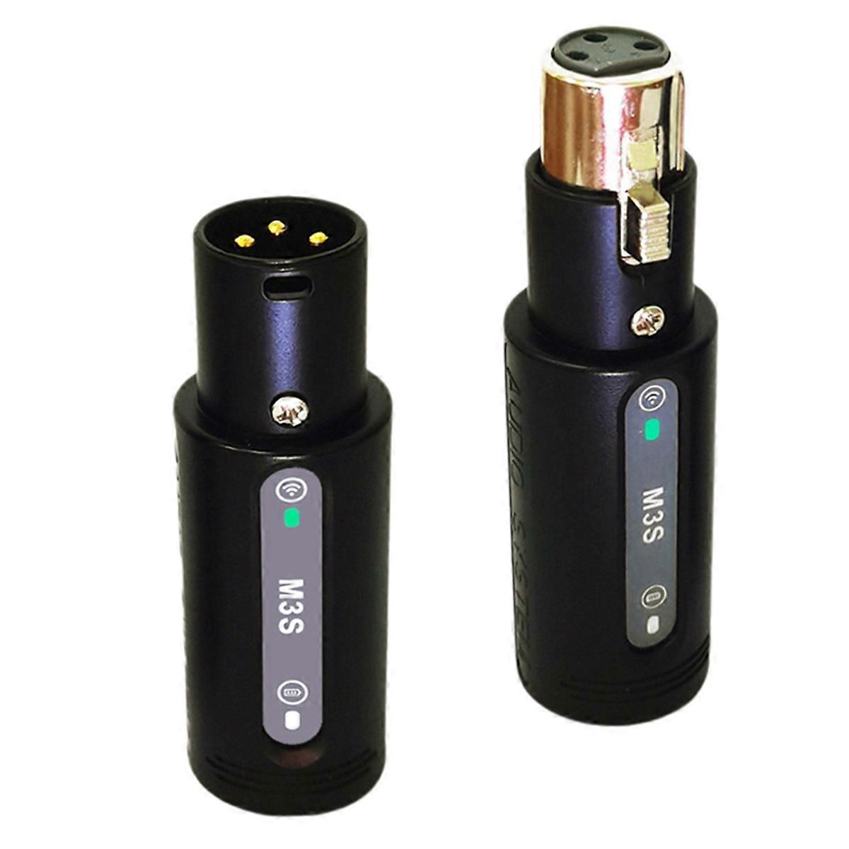 Wireless Microphone Xlr Adapter mitter Receiver Plug-on Mic 2.4GHz for Dynamic Microphone Audio Mixer PA System