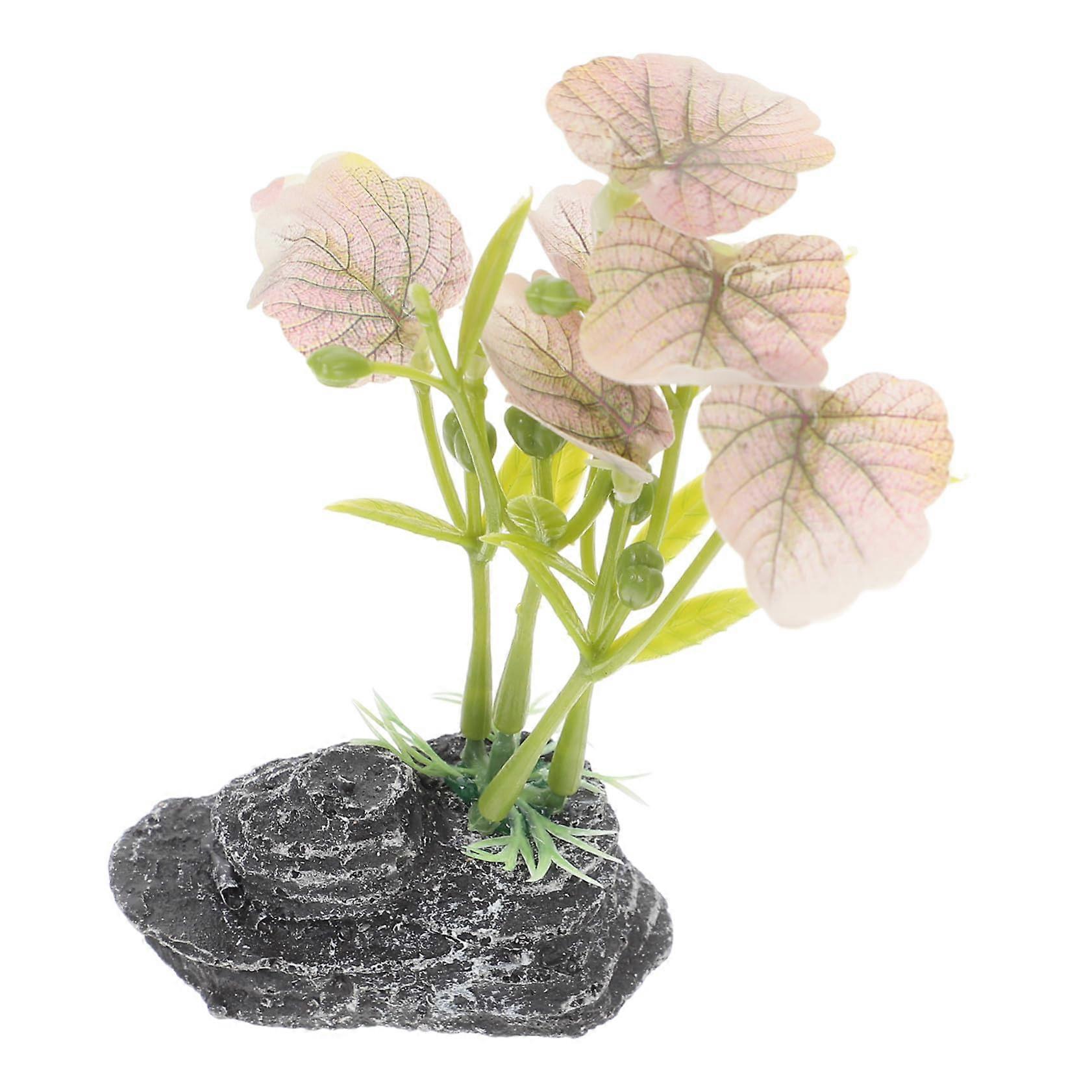 Realistic Resin Reptile Artificial Plants With Base For Terrarium Decor Safe NonToxic For Bearded Dragons And Crabs
