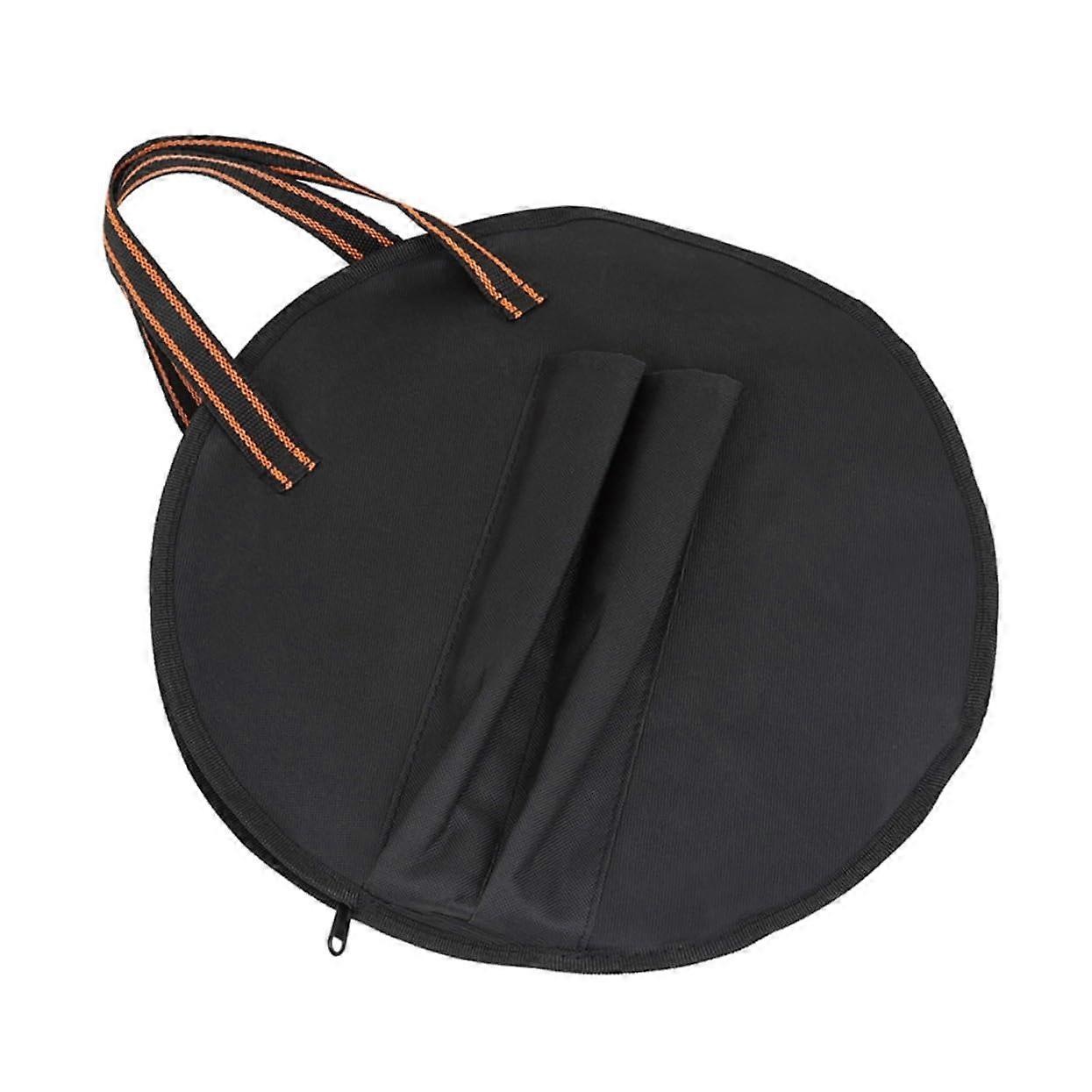 Portable Dumb Drum Bag With Yellow Stripe Black Design Storage Pouch Protective Carrying Case For Percussion