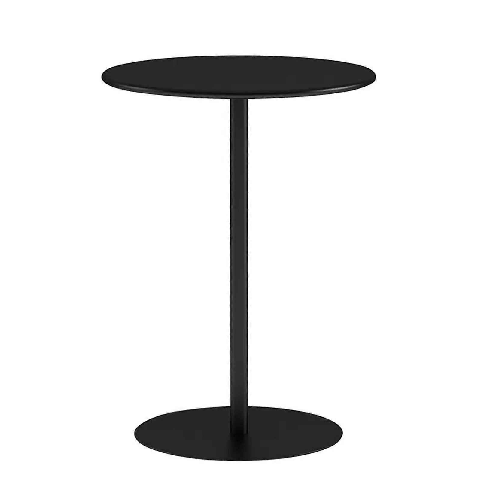 Modern Round Bistro Table Black Matte Iron Cocktail Table For Bar Pub Standing Design For Living Room Dining Area