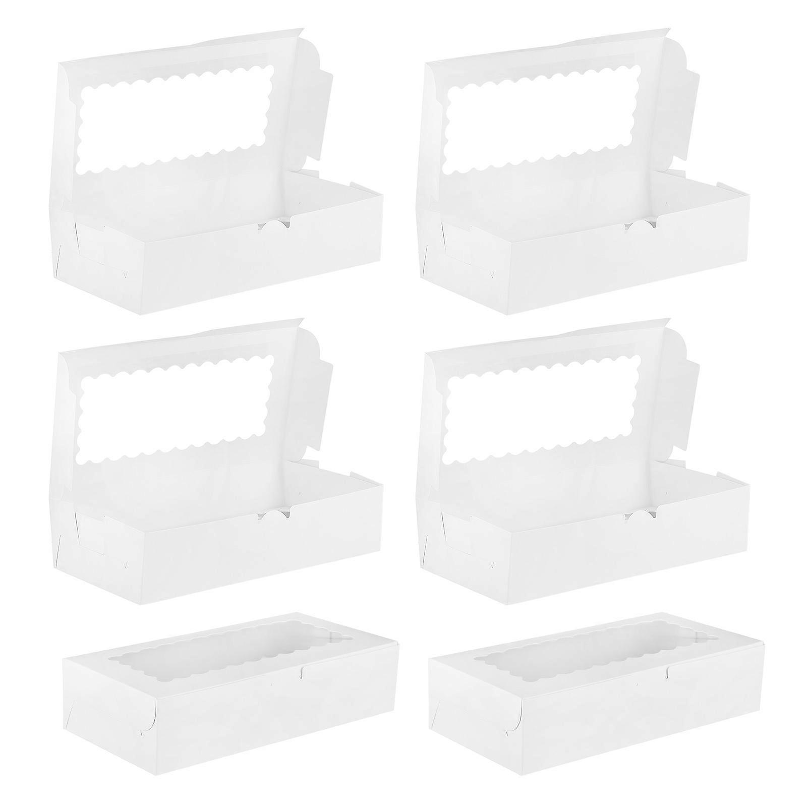 Creative Muffin Cake Boxes For Desserts And Cakes In White Color Featuring Simple Design For Parties And Celebrations 10Pcs