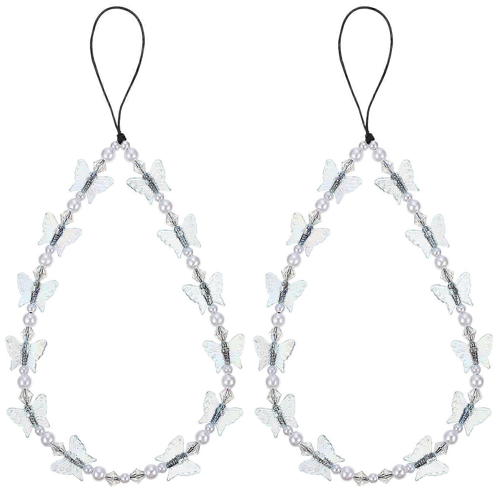 Phone Chain Strap Bohemian Acrylic Lanyards for Hanging 4Pcs