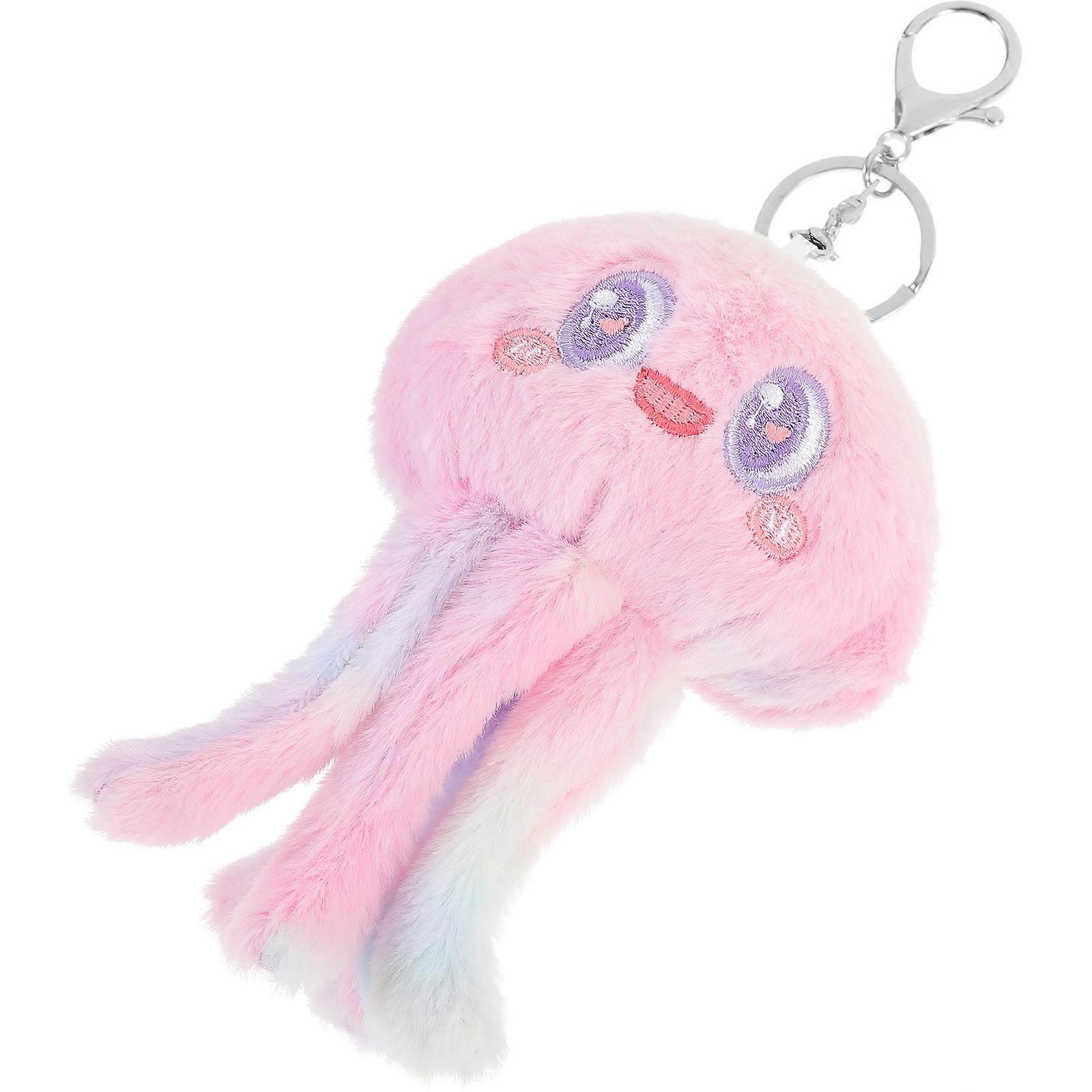 Octopus Plush Keychain Pendant for Decoration 2Pcs Soft Key Holder Clip