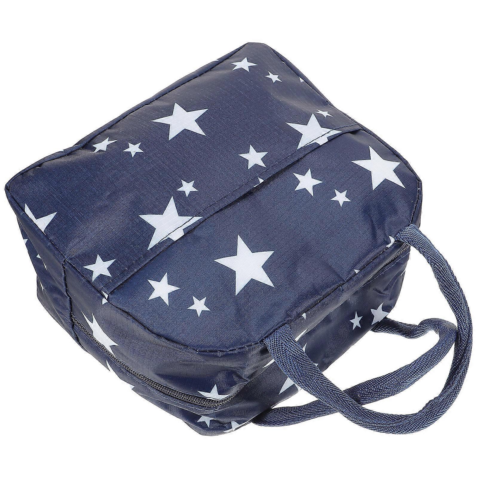 Dark Blue Lunch Bag Insulated Lunch Bag for Storage 2Pcs Portable Tote