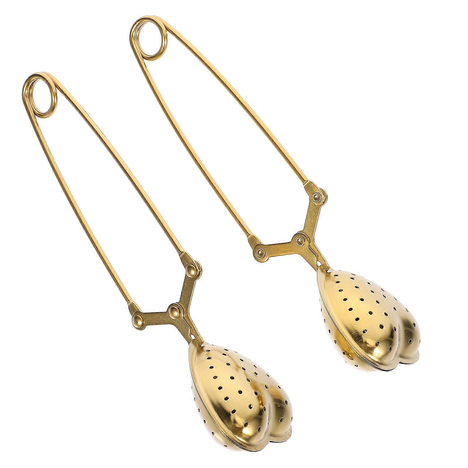 Tea Strainer Filter 2Pcs Creative Heart Shape Tea Infuser Ideal For Tea Accessories For Home Tea Parties And Office Use