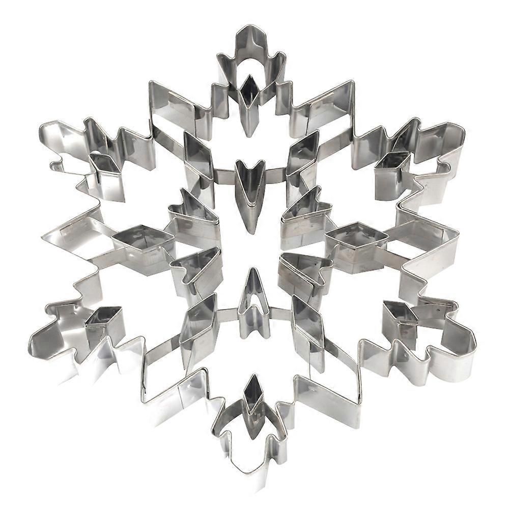 Biscuit Mold Snowflake Cookie Cutter Set for Kitchen Use 2Pcs Stainless Steel
