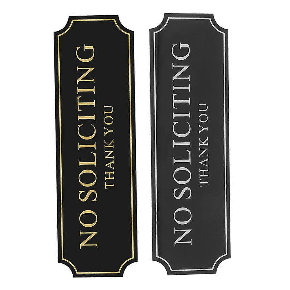 Acrylic No Soliciting Sign for Warning 6Pcs with Adhesive Backing