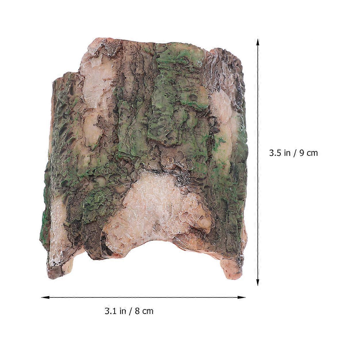 Bark Tree Decoration Green Versatile Usage Creeper Hiding Decor for Fish Tank