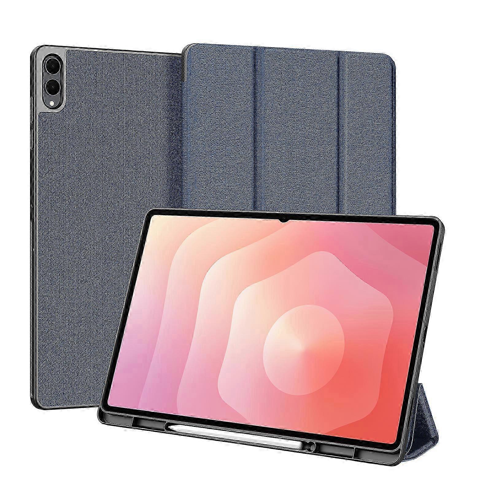 Compatible For Samsung Galaxy Tab S11 Ultra Case DUX DUCIS Domo Series Tri-fold Stand PU Leather Tablet Cover 2025