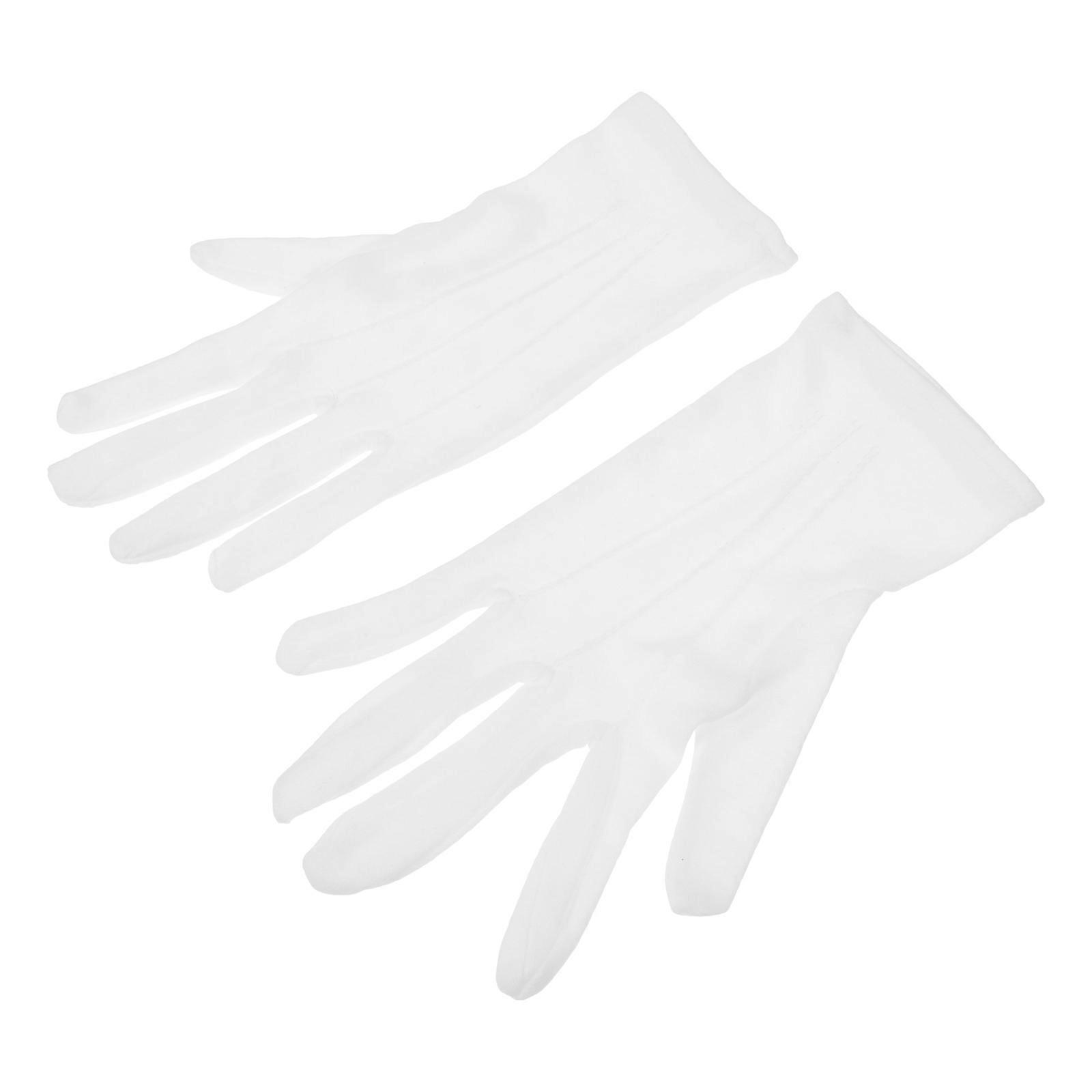 Billiards Referee Gloves White Polyester-Cotton for Snooker Refereeing 3Pairs