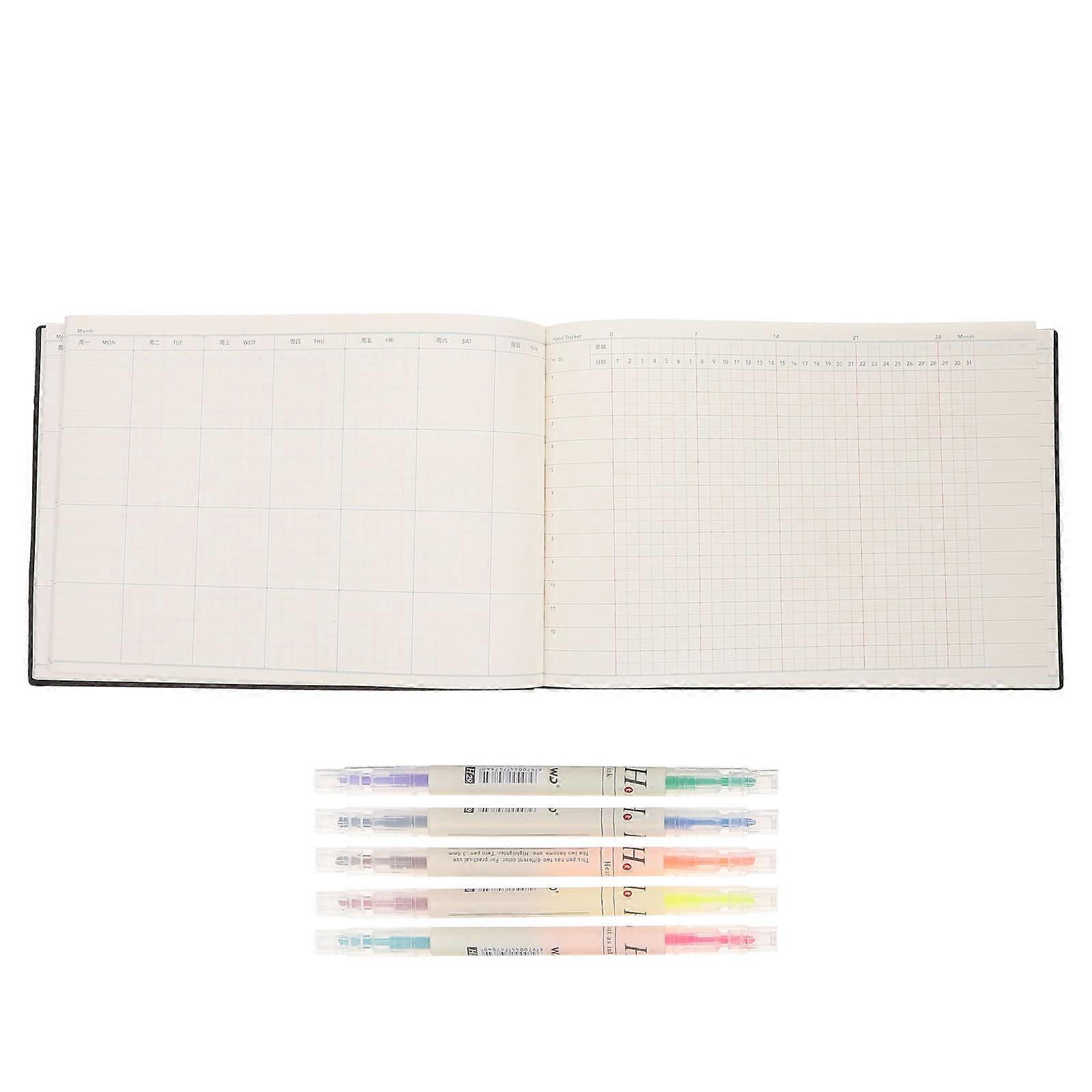 Daily Planner Planning Notepad for Students with 5Sets of Self-Discipline Scheduling